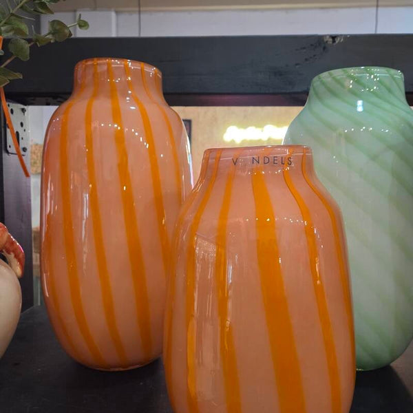 Vaas Vondels glas oranje — M