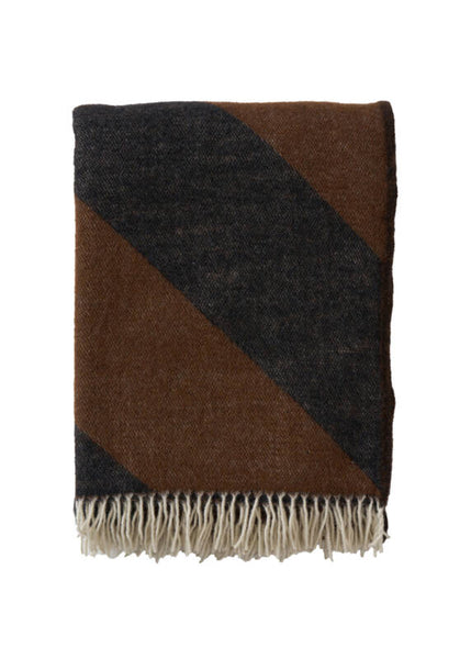 Plaid zwart bruin Merino