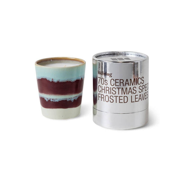 HKliving 70s ceramics Christmas special candle frosted