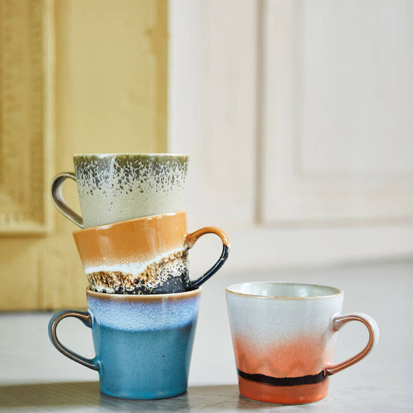 HKliving 70s ceramics cappuccino mug (set of