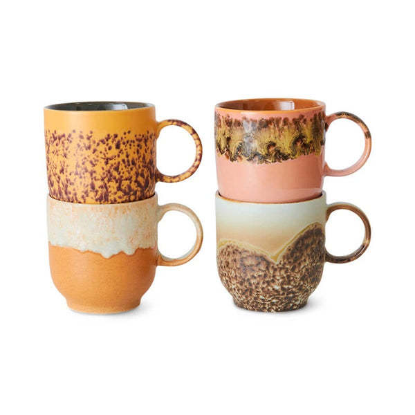 HKliving 70s ceramics coffee mugs Cape set van