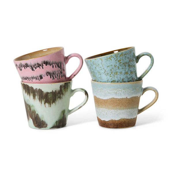 HKliving 70s ceramics cappuccino set