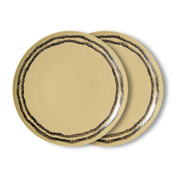 HKliving 70s ceramics plates vanilla