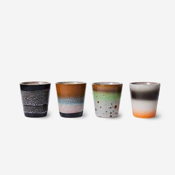 HKliving 70s ceramics ristretto mugs (set of