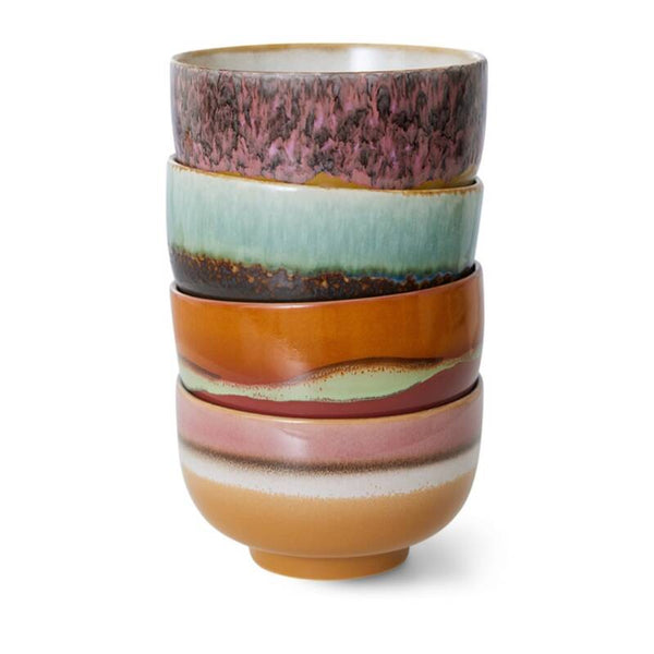 HKliving 70s ceramics noodle bowls set