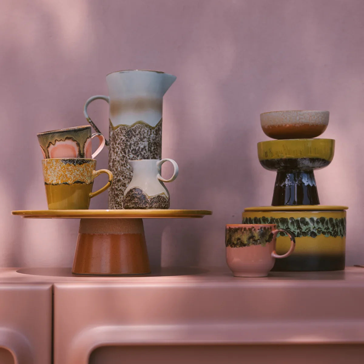 HKliving 70s ceramics servies bij Cozy Mssls.