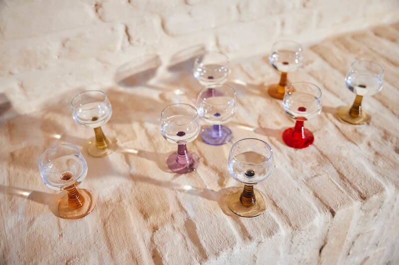 HKliving swirl wijnglas diverse kleuren