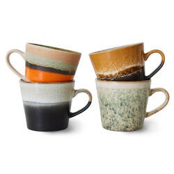 HKliving 70s ceramics cappuccino mugs Verve (set of