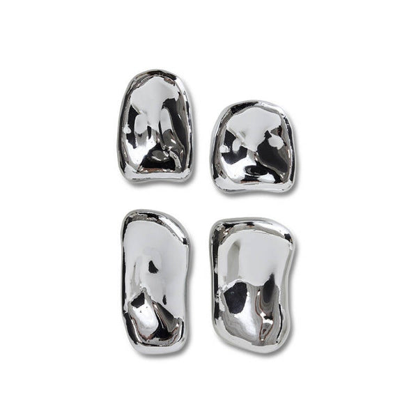 HKliving glass sculpture Chrome