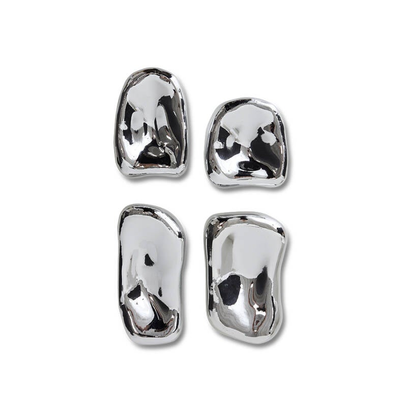 HKliving glass sculpture Chrome