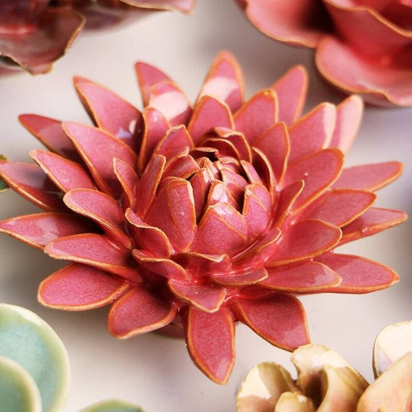 Bloem keramiek roze