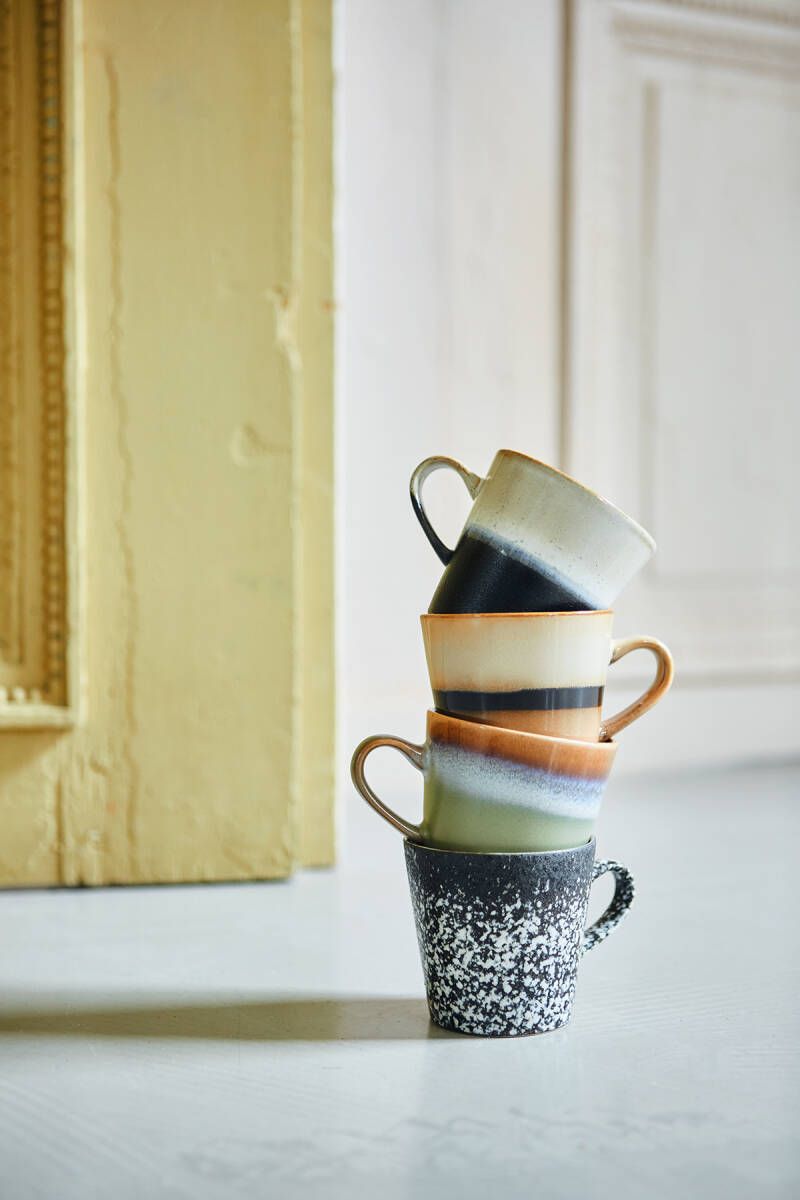 HKliving 70s ceramics americano mugs, set of 4