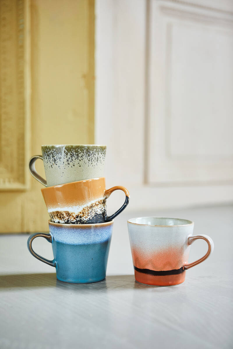 HKliving 70s ceramics cappuccino mug (set of