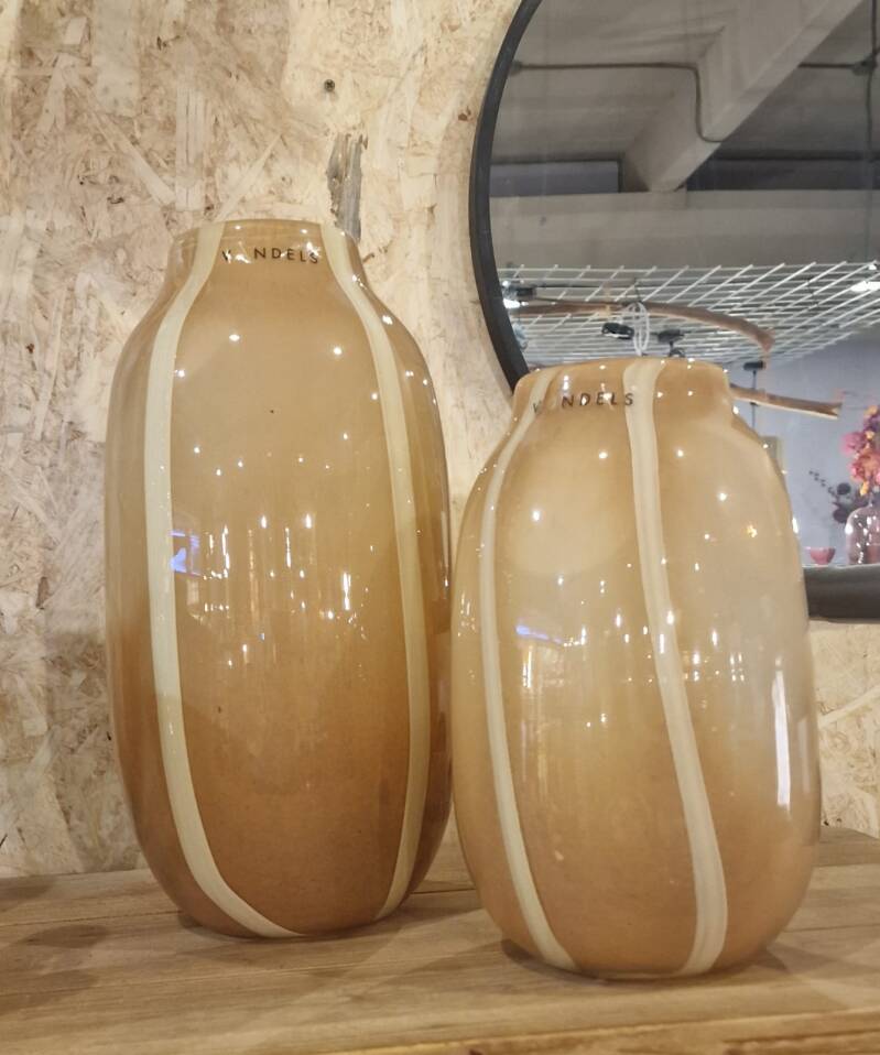 Vaas Vondels glas beige — L