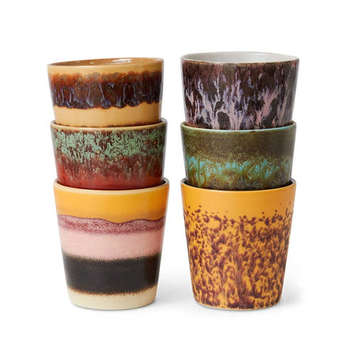 70s ceramics: coffee mugs valley (set of