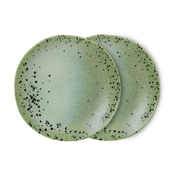 HKliving 70s ceramics plates fleck