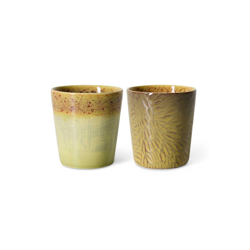 HKliving 70s ceramics inspired by Van Gogh coffee mugs