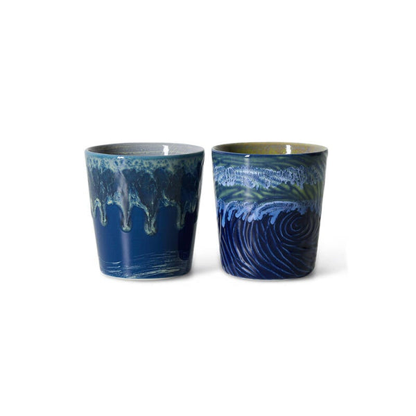 HKliving 70s ceramics inspired by Van Gogh coffee mugs starry