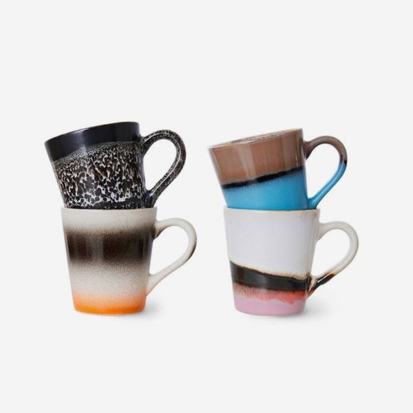 HKliving 70s ceramics espresso mugs (set of