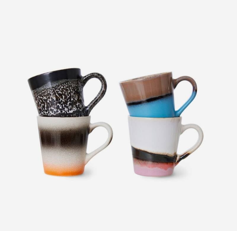 HKliving 70s ceramics espresso mugs (set of