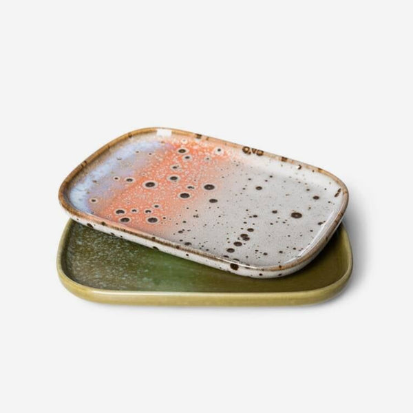 HKliving 70's ceramics small tray — Mixed