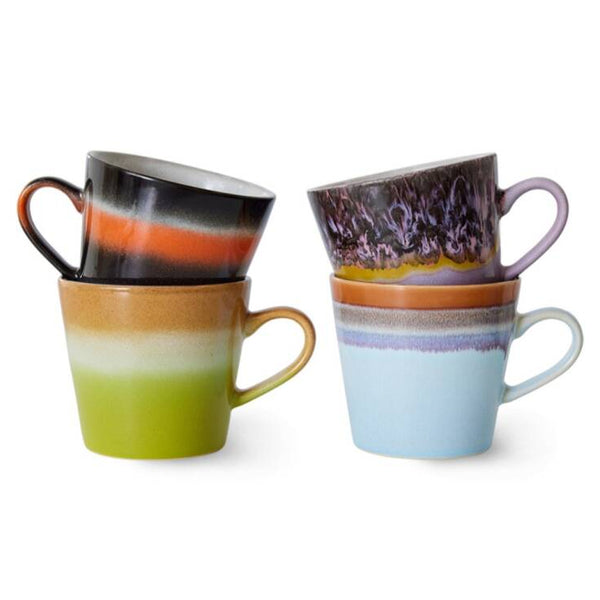 HKliving 70s ceramics cappuccino mugs set