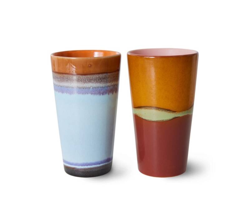 HKliving 70s ceramics Latte set