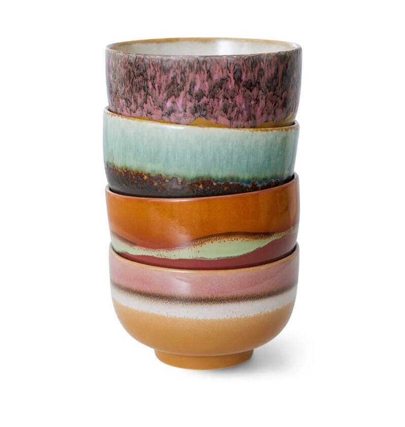 HKliving 70s ceramics noodle bowls set