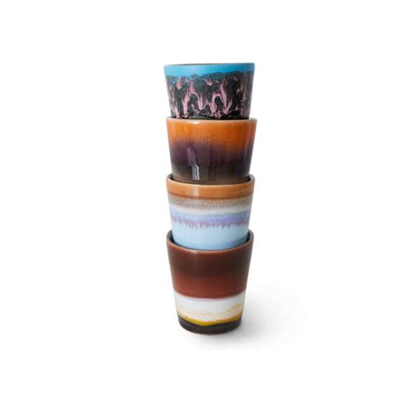 HKliving 70s ceramics ristretto mugs set