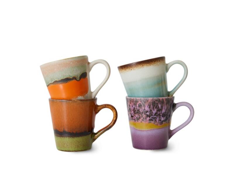 HKliving 70s ceramics espresso mugs set